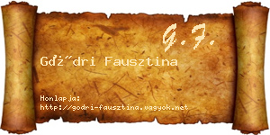 Gödri Fausztina névjegykártya